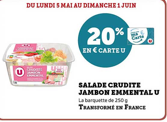 SALADE CRUDITE JAMBON EMMENTAL U