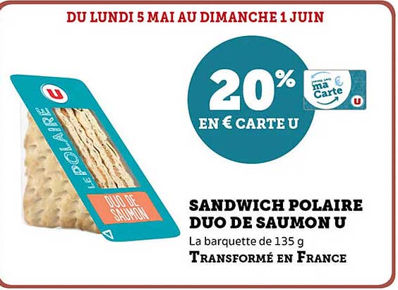 SANDWICH POLAIRE DUO DE SAUMON U