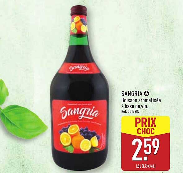 SANGRIA ★ Boisson aromatisée à base de vin.