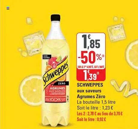 SCHWEPPES aux saveurs Agrumes Zéro