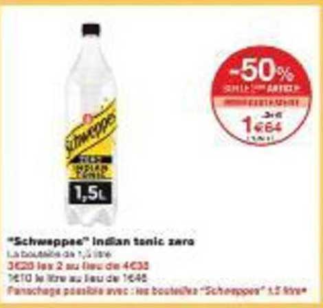 "Schweppes" Indian tonic zero