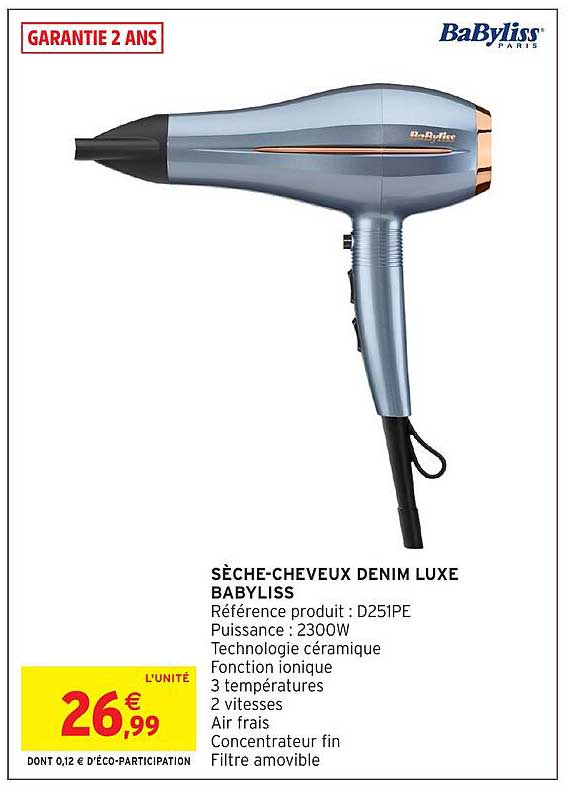 Sèche-cheveux Denim Luxe BABYLISS