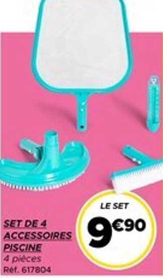 SET DE 4 ACCESSOIRES PISCINE