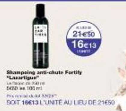 Shampoing anti-chute Fortify "Lazartigue"