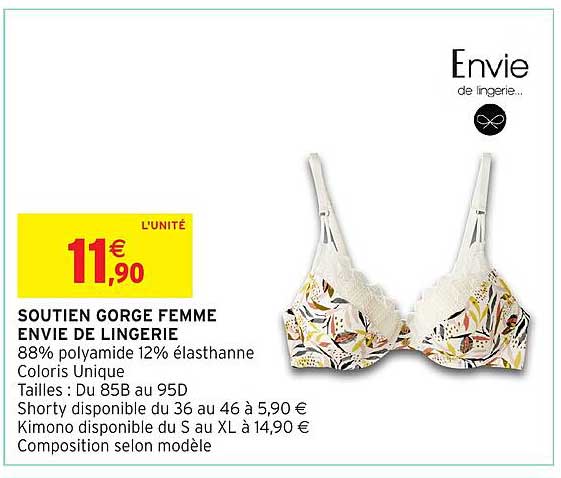 SOUTIEN GORGE FEMME ENVIE DE LINGERIE