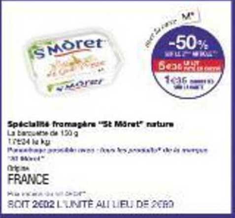 Spécialité fromagère "St Môret" nature