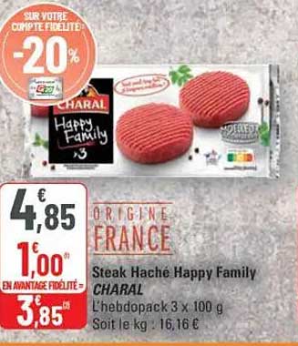 Steak Haché Happy Family CHARAL