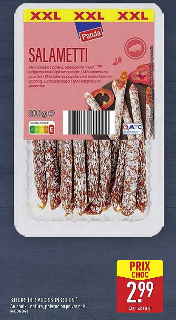 Sticks de saucissons secs