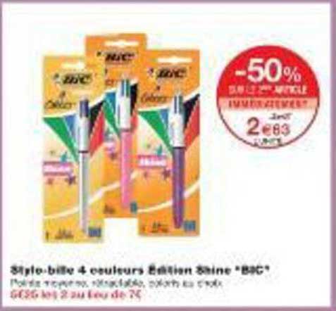 Stylo-bille 4 couleurs Édition Shine "BBC"
