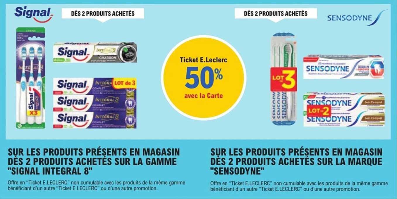SUR LES PRODUITS PRÉSENTS EN MAGASIN DÈS 2 PRODUITS ACHETÉS SUR LA GAMME "SIGNAL INTÉGRAL 8"