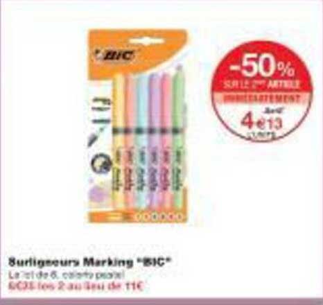 Surligneurs Marking "BIC"