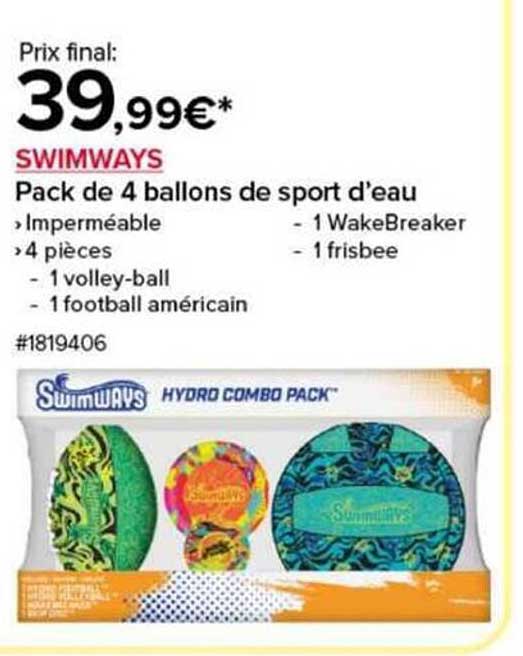 SWIMWAYS Pack de 4 ballons de sport d'eau