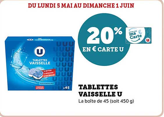 TABLETTES VAISSELLE U