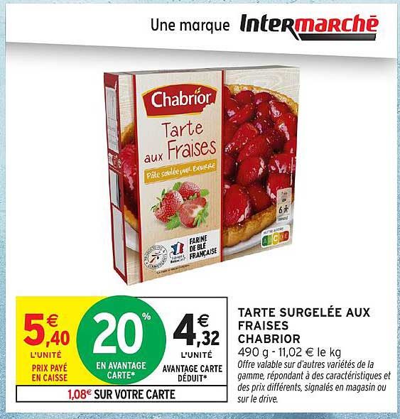 TARTE SURGELÉE AUX FRAISES CHABRIOR