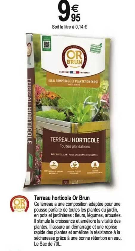 Terreau horticole Or Brun