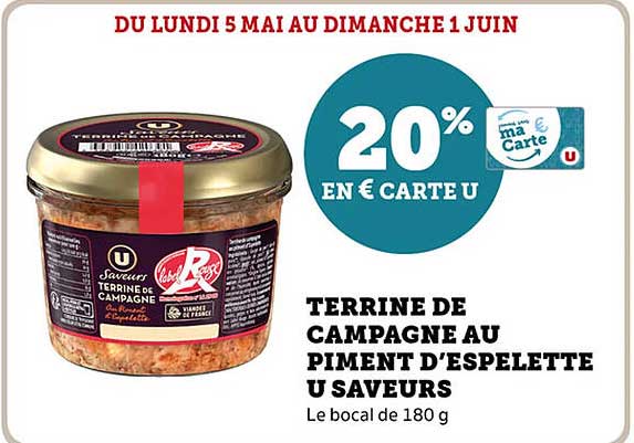 Terrine de campagne au piment d'Espelette U Saveurs