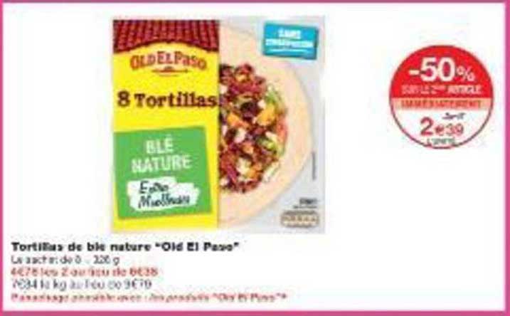 Tortillas de blé nature "Old El Paso"