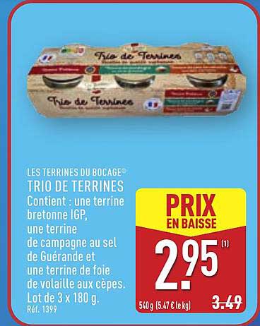 TRIO DE TERRINES