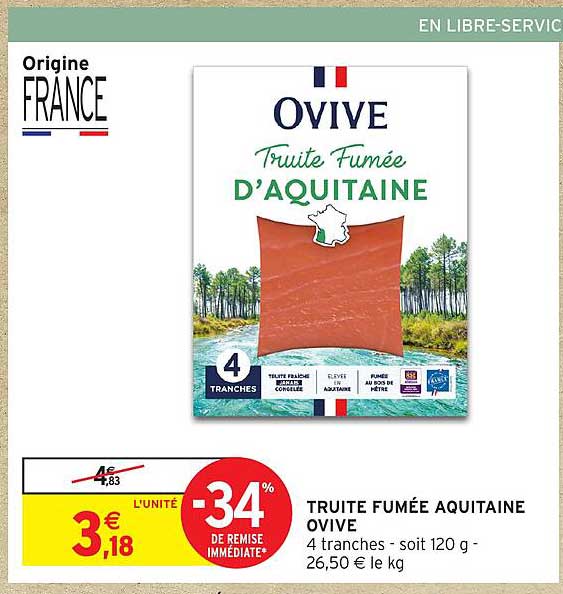 TRUITE FUMÉE AQUITAINE OVIVE