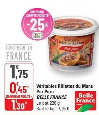 Véritables Rillettes du Mans Pur Porc