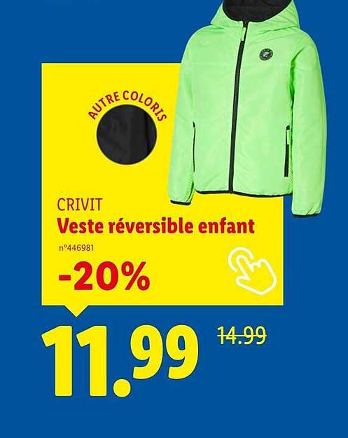 Veste réversible enfant