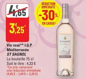 Vin rosé** I.G.P Méditerranée ST SAGNOL