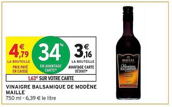 VINAIGRE BALSAMIQUE DE MODÈNE MAILLE