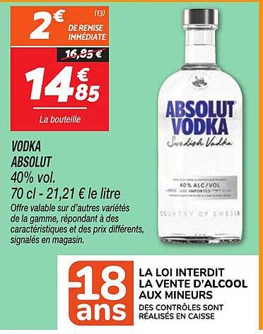 Vodka Absolut 40% vol.