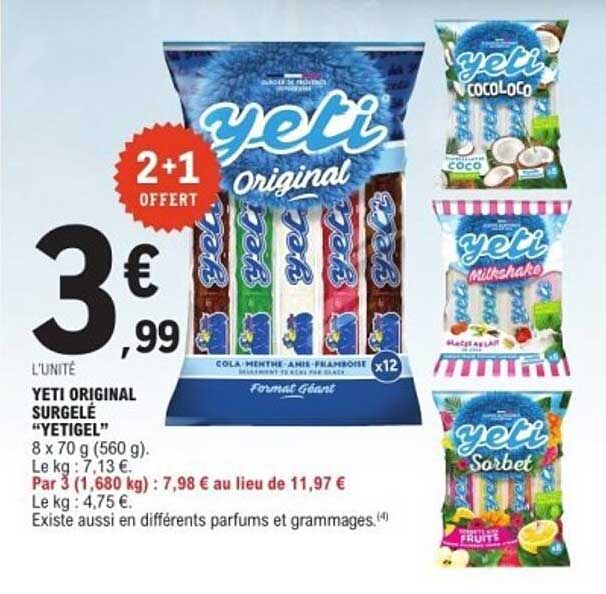 YETI ORIGINAL SURGÉLÉ “YETIGEL”