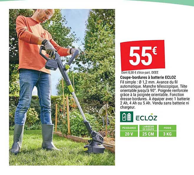 Coupe-bordures à batterie ECLOZ