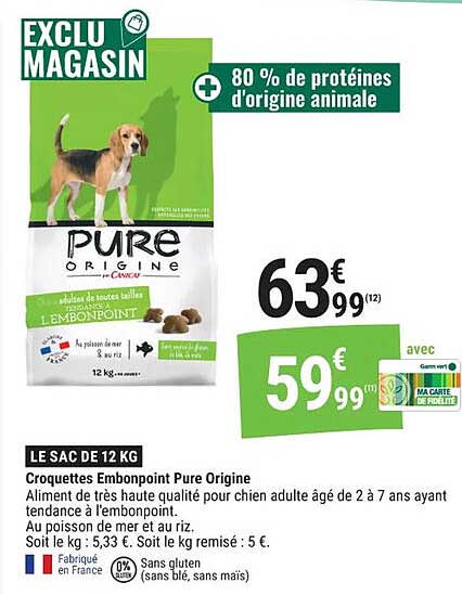 Croquettes Embonpoint Pure Origine