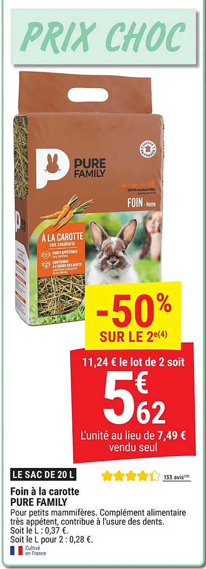 Foin à la carotte PURE FAMILY
