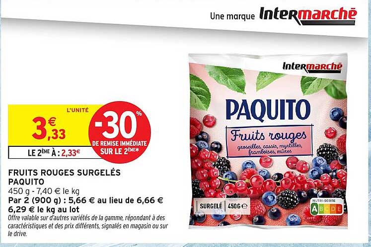 FRUITS ROUGES SURGELÉS PAQUITO