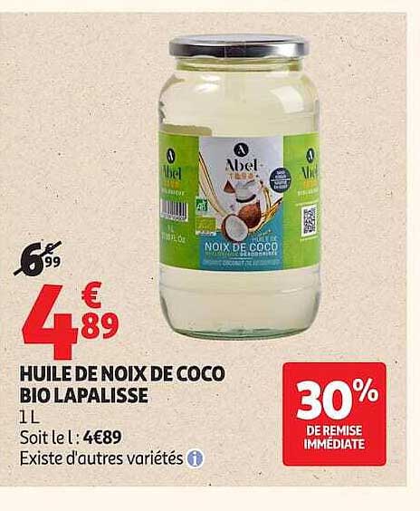 HUILE DE NOIX DE COCO BIO LAPALISSE