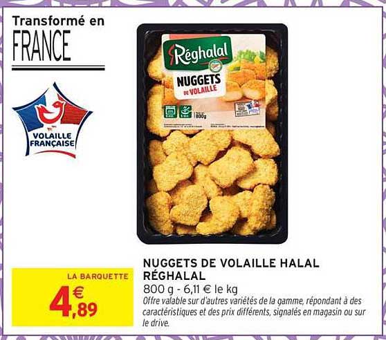 NUGGETS DE VOLAILLE HALAL RÉGHALAL