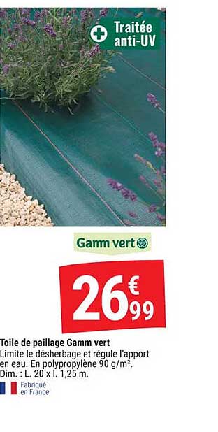 Toile de paillage Gamm vert