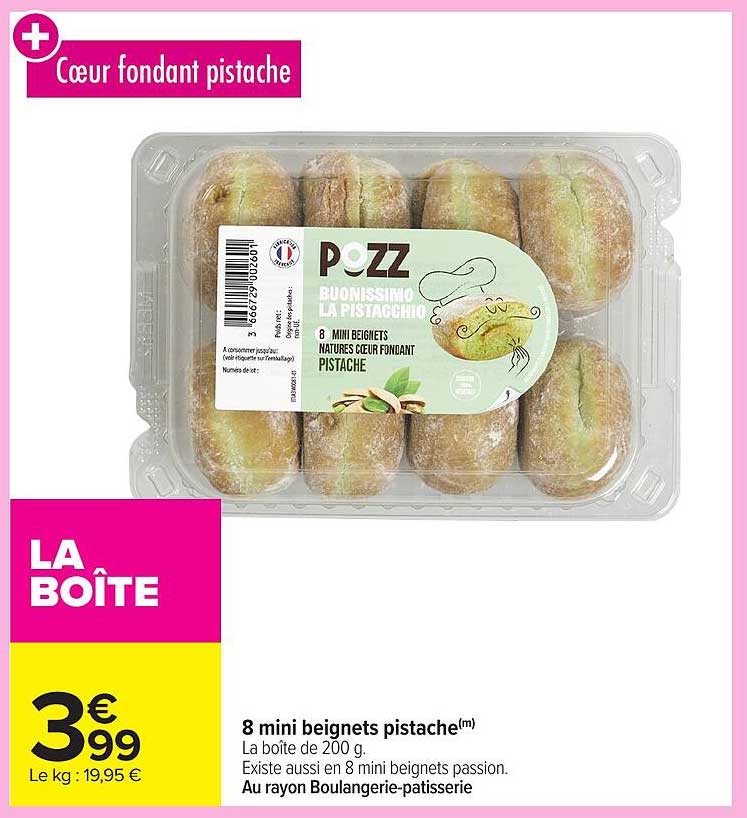 8 mini beignets pistache