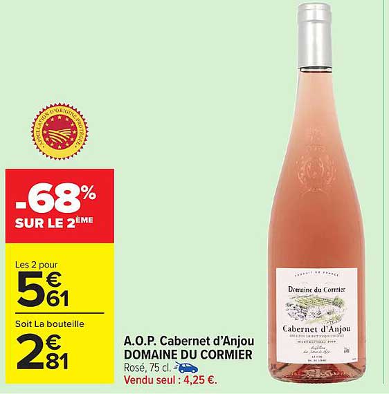 A.O.P. Cabernet d’Anjou DOMAINE DU CORMIER