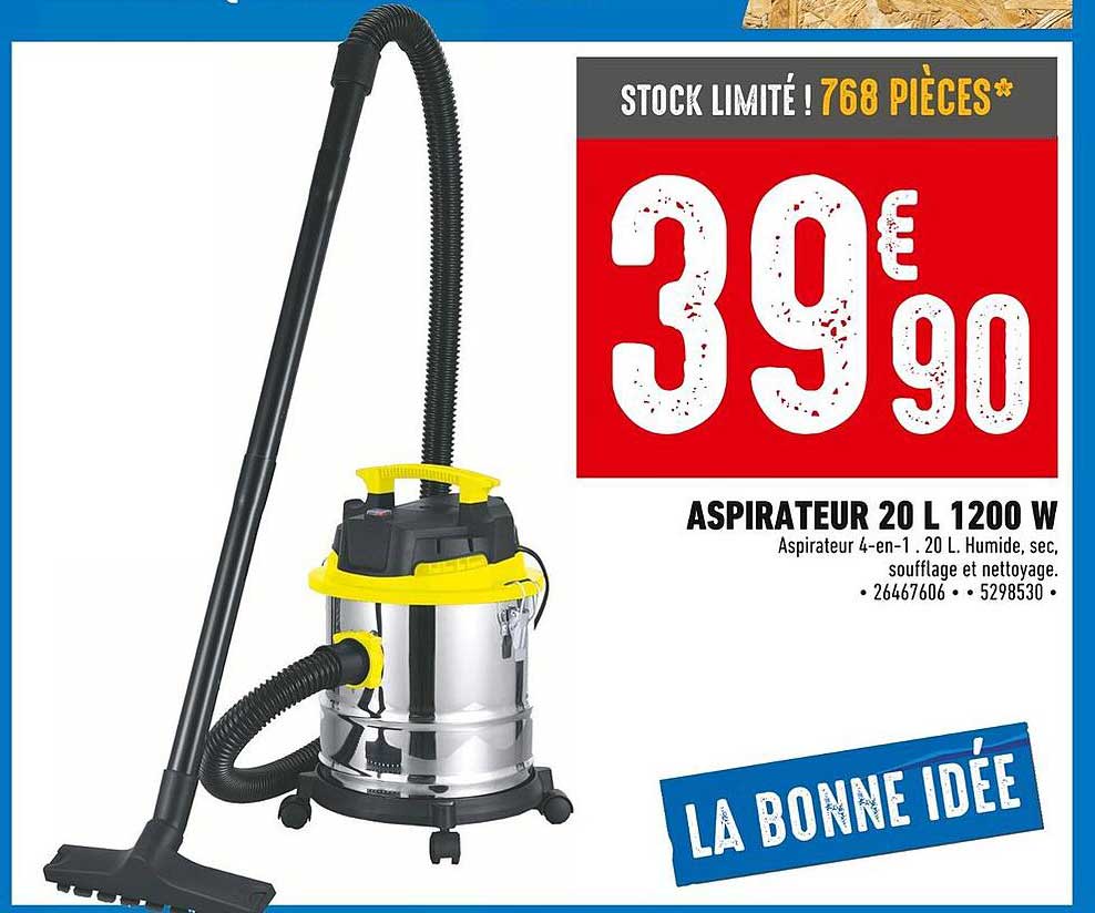 ASPIRATEUR 20 L 1200 W