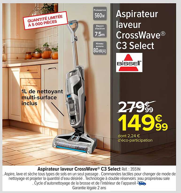 Aspirateur laveur CrossWave® C3 Select