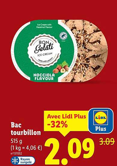 Bac tourbillon Bon Gelati - Nocciola