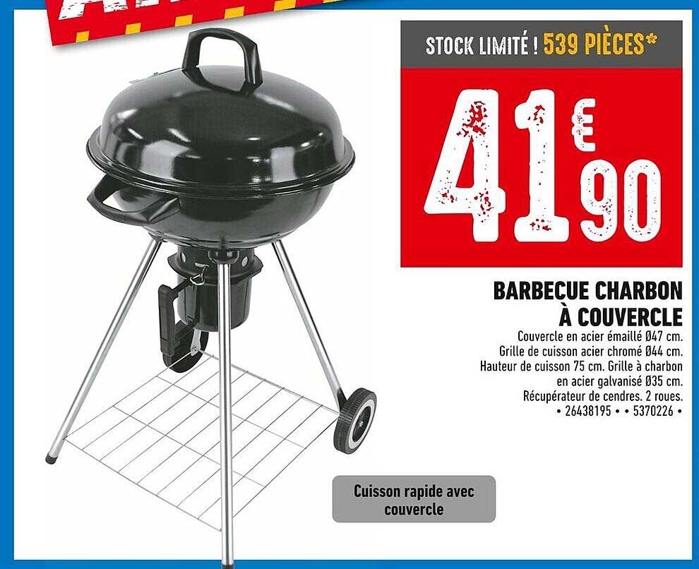 BARBECUE CHARBON À COUVERCLE