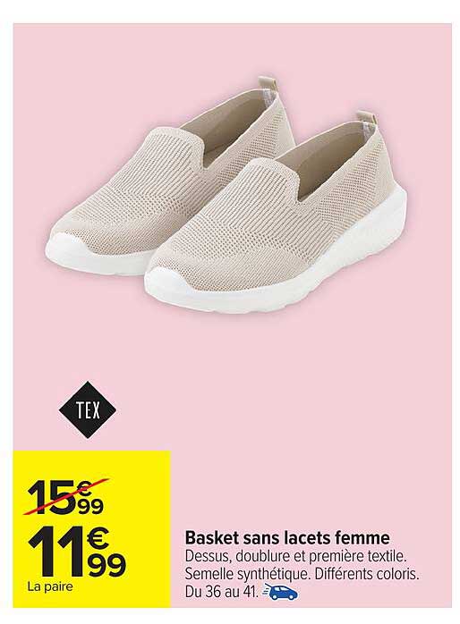 Basket sans lacets femme