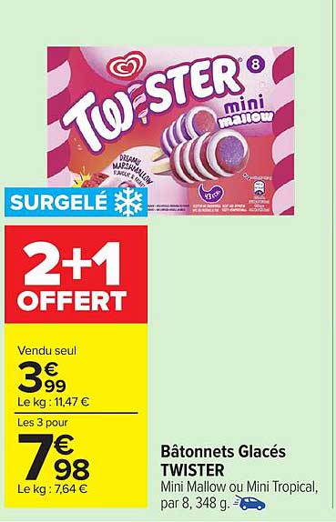 Bâtonnets Glacés TWISTER