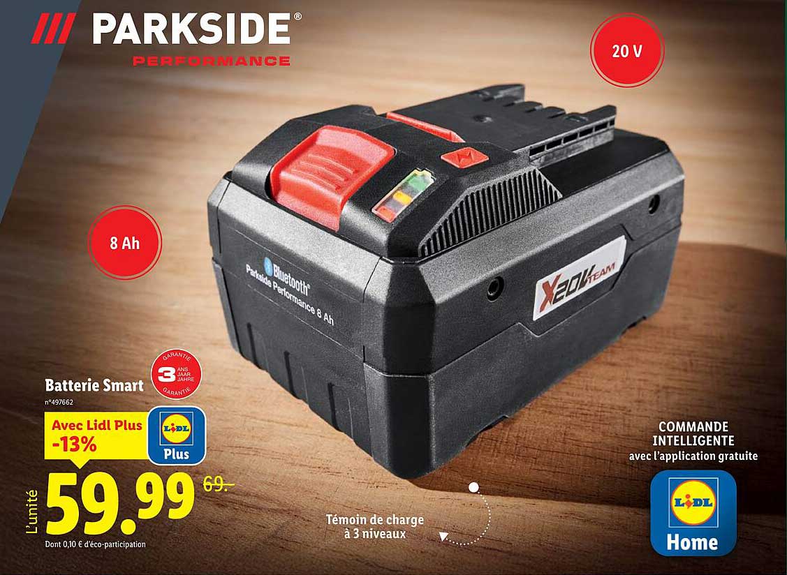 Batterie Smart Parkside Performance 8 Ah