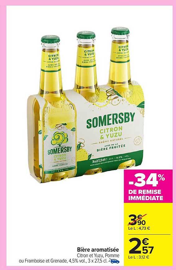 Bière aromatisée Citron et Yuzu, Pomme