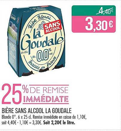 BIÈRE SANS ALCOOL LA GOUDALE