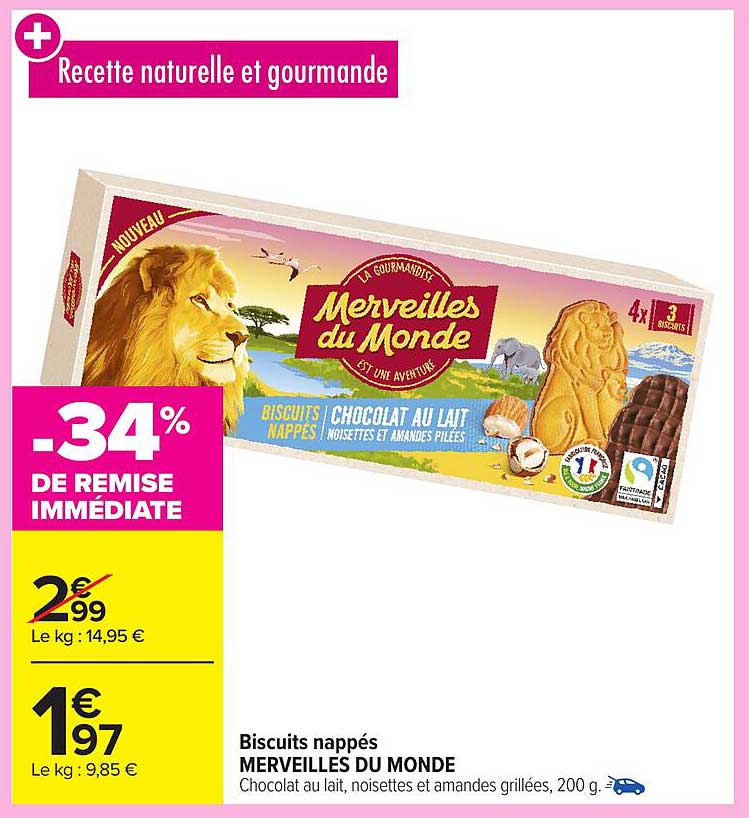 Biscuits nappés MERVEILLES DU MONDE