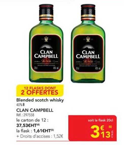 Blended scotch whisky 40% 8 CLAN CAMPBELL
