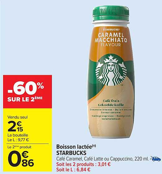 Boisson lactée(n) STARBUCKS